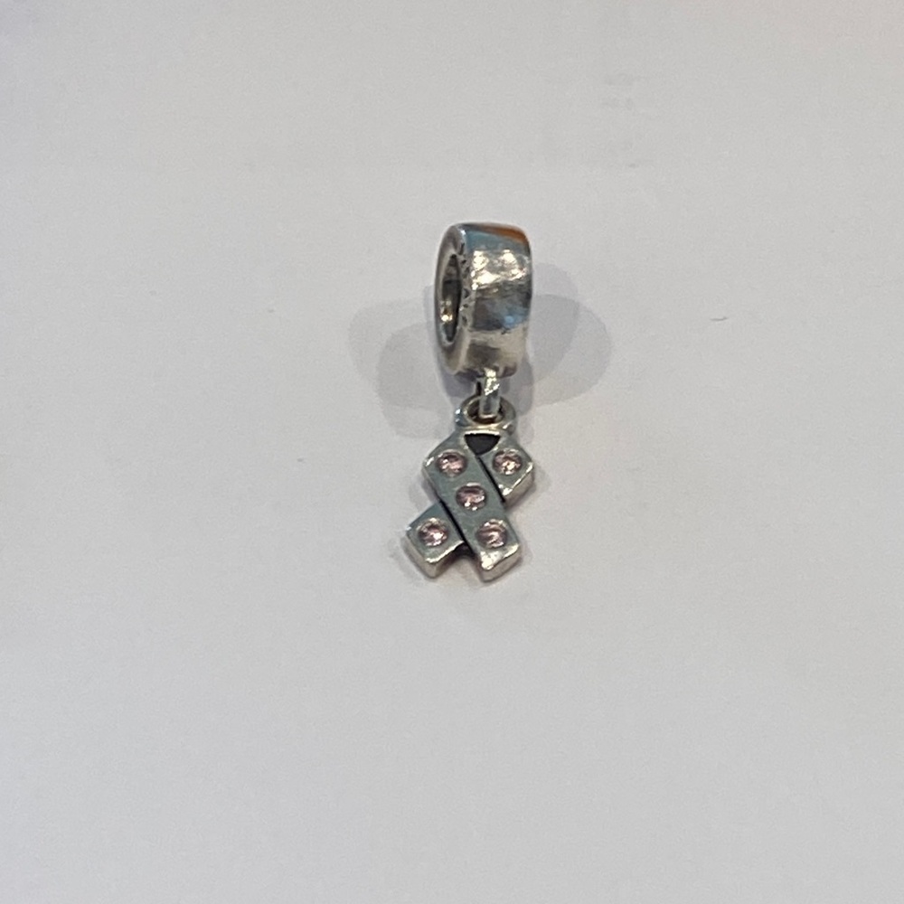 Pandora Breast Cancer Awareness Sterling Silver and Pink Ribbon Charm